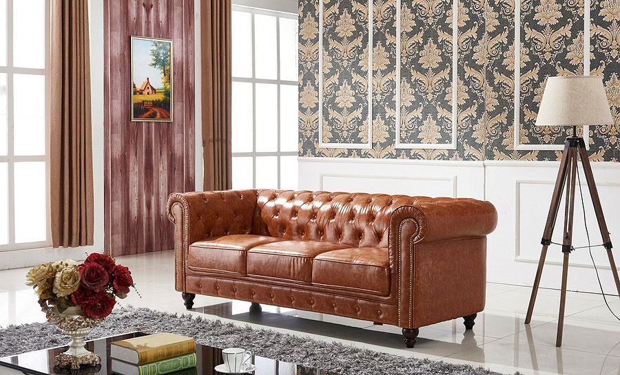 Flake Leather Sofa Lounge Set